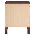 Brown Cherry 2 Drawer Nightstand Cherry 2 Drawers Bedroom Rectangle Contemporary Rubberwood Drawers Cherry Wood