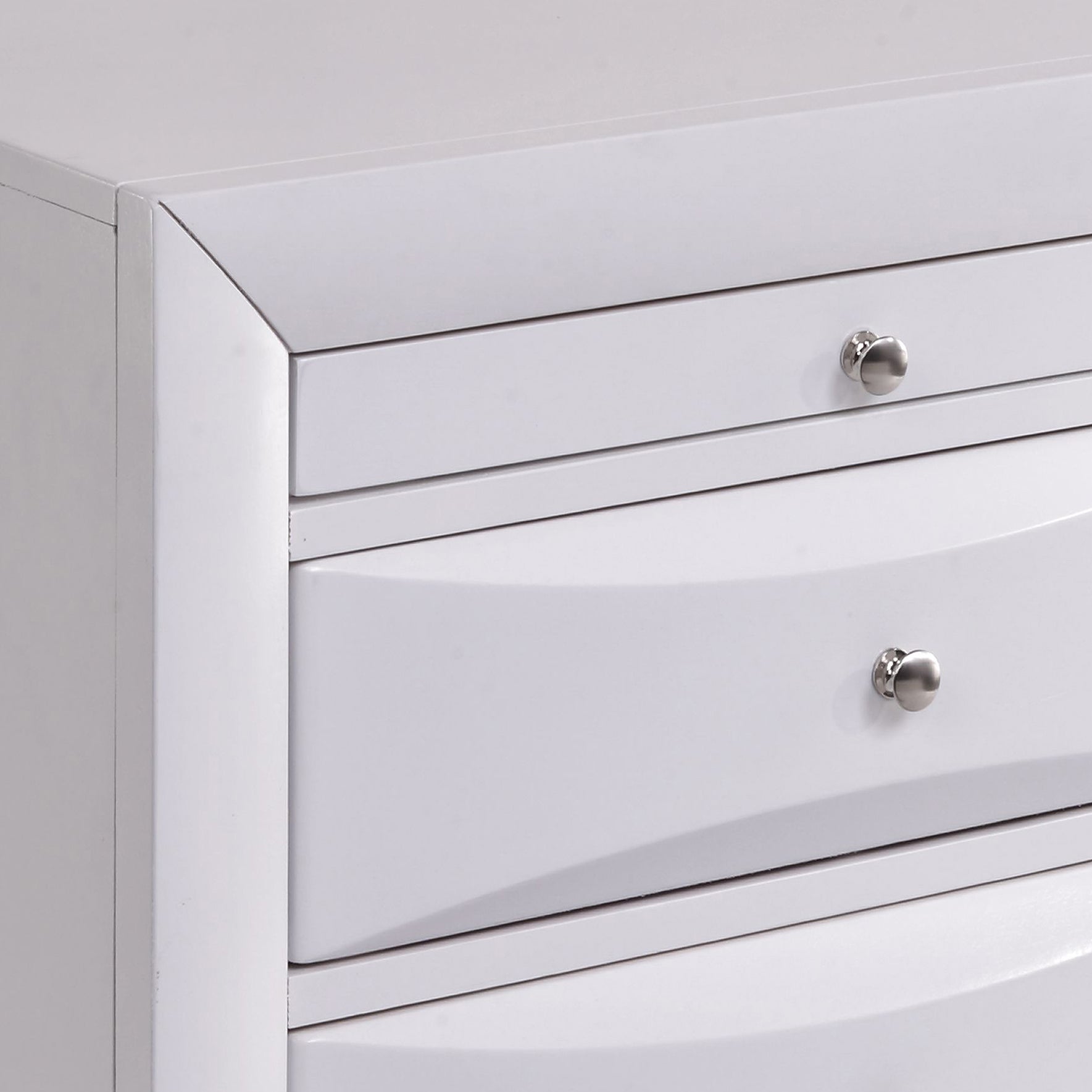 White Nightstand With 2 Drawers White White 2 Drawers Bedroom Rectangle Rustic Rubberwood Drawers White Wood