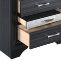 Black 3 Drawer Nightstand Black 3 Drawers Bedroom Rectangle Modern Rubberwood Felt Lined Drawers Black Wood