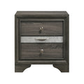 Grey 3 Drawer Nightstand Grey Gray 3 Drawers Bedroom Rectangle Rustic Rubberwood Felt Lined Drawers Wood