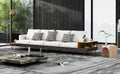 Luxury Sofa Fabric Sofain Living Room Left And Right Interchangeable Four Seat Sofa Off White Off White Wood 4 Seat