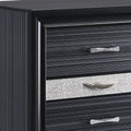 Black 3 Drawer Nightstand Black 3 Drawers Bedroom Rectangle Modern Rubberwood Felt Lined Drawers Black Wood