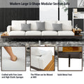 Luxury Sofa Fabric Sofain Living Room Left And Right Interchangeable Four Seat Sofa Off White Off White Wood 4 Seat