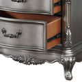 Antique Platinum 2 Drawer Nightstand Antique Gray Gray 2 Drawers Bedroom Rectangle Traditional Felt Lined Drawers Antique Wood