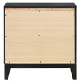 Weathered Black 2 Drawer Nightstand Black 2 Drawers Bedroom Rectangle Modern Rubberwood Solid Wood Black Wood