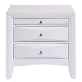 White Nightstand With 2 Drawers White White 2 Drawers Bedroom Rectangle Rustic Rubberwood Drawers White Wood