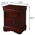 Cherry 2 Drawer Nightstand Cherry 2 Drawers Bedroom Rectangle Traditional Pine Drawers Cherry Wood