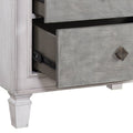 Rustic Grey And Weathered White 2 Drawer Nightstand White Gray 2 Drawers Bedroom Rectangle Modern,Rustic Poplar Felt Lined Drawers White Wood