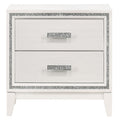 White 2 Drawer Nightstand White White 2 Drawers Bedroom Rectangle Modern Rubberwood Drawers White Wood