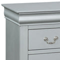 Platinum 2 Drawer Nightstand Silver 2 Drawers Bedroom Rectangle Modern Rubberwood Solid Wood Silver Wood