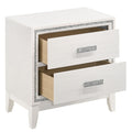 White 2 Drawer Nightstand White White 2 Drawers Bedroom Rectangle Modern Rubberwood Drawers White Wood