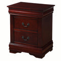 Cherry 2 Drawer Nightstand Cherry 2 Drawers Bedroom Rectangle Traditional Pine Drawers Cherry Wood