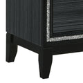 Weathered Black 2 Drawer Nightstand Black 2 Drawers Bedroom Rectangle Modern Rubberwood Solid Wood Black Wood