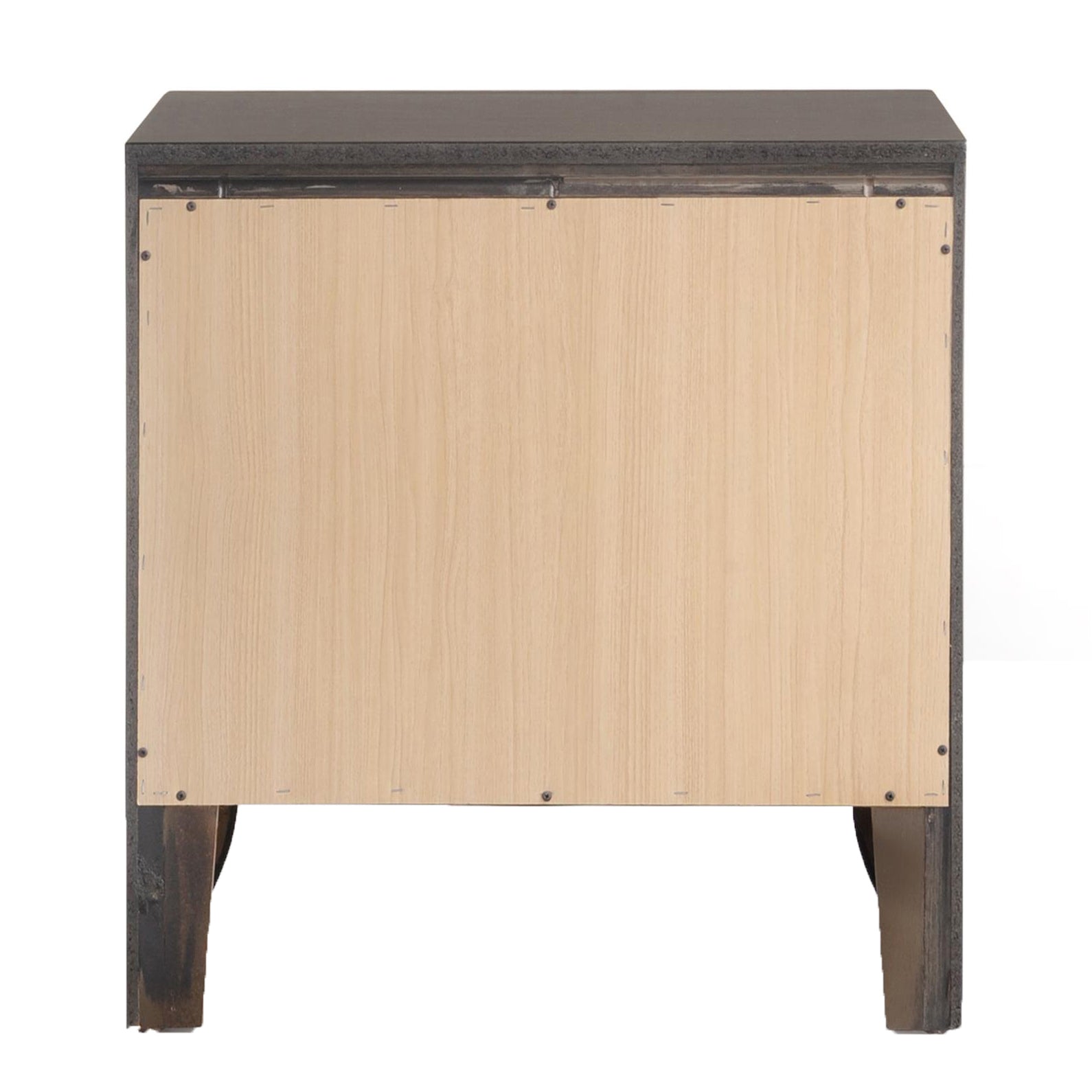 Grey Oak Nightstand With 2 Drawers Oak 2 Drawers Bedroom Rectangle Modern Rubberwood Drawers Oak Wood