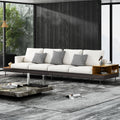 Luxury Sofa Fabric Sofain Living Room Left And Right Interchangeable Four Seat Sofa Off White Off White Wood 4 Seat