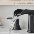 Bathroom Faucets For Sink 3 Hole Orb 8 Inch Widespread Bathroom Sink Faucet With Pop Up Drain Double Lever Handle Faucet Bathroom Vanity Faucet Basin Mixer Tap Faucet With Hose Bathroom Joystick Geometric Two Oil Rubbed Bronze Side Sprayer Deck Mounted