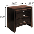 Espresso 2 Drawer Nightstand Espresso 2 Drawers Bedroom Rectangle Contemporary Rubberwood Drawers Espresso Wood