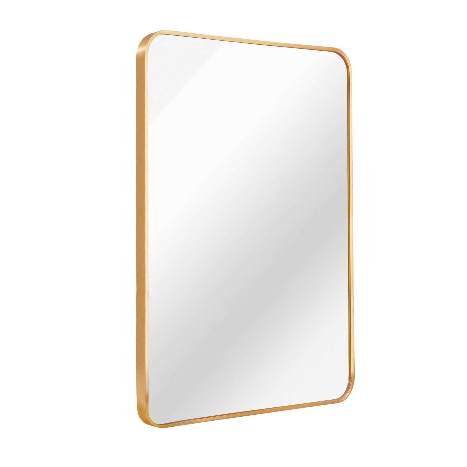 Gold 22 "X30" Rectangular Bathroom Wall Mirror Gold Classic Mdf Glass Aluminium Alloy