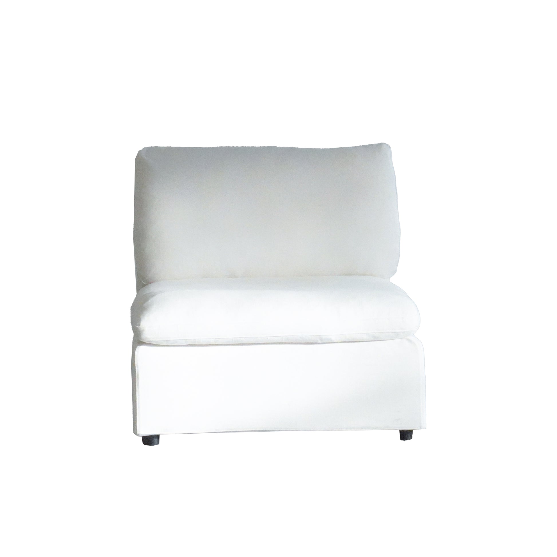 Harper Petite White Sectional 5 Seat L Shaped Configuration White Wood Linen 5 Seat