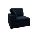 Harper Petite Navy Sectional 5 Seat Configuration Navy Wood Linen 5 Seat