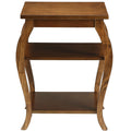 Walnut 2 Shelf End Table Walnut Primary Living Space Traditional Shelves Rectangular Wood