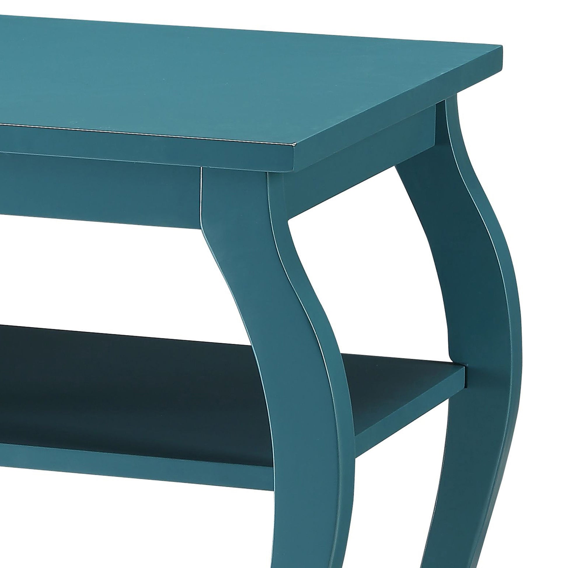 Teal 2 Shelf End Table Teal Primary Living Space Traditional Shelves Square Wood