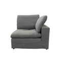 Harper Petite Grey Sectional 5 Seat Configuration Grey Wood Linen 5 Seat