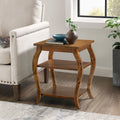 Walnut 2 Shelf End Table Walnut Primary Living Space Traditional Shelves Rectangular Wood