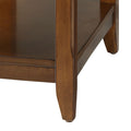 Walnut Accent Table With Bottom Shelf Walnut Primary Living Space Transitional Drawers Rectangular Wood