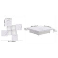 Square Marble Veneer Coffee Table Sliding Top With Storage In White 39.4'' White Primary Living Space Square Mdf