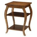 Walnut 2 Shelf End Table Walnut Primary Living Space Traditional Shelves Rectangular Wood