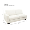 Concord Performance White Modular 2 Piece Sectional White Wood Polyester 10 Seat