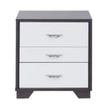 White And Black 3 Drawer Rectangular Accent Table White Black Primary Living Space Modern Drawers Rectangular Wood