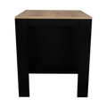 Tanna Kitchen Counter Dining Table ,Two Legs, Three Side Shelves Black Pine Multicolor Particle Board Particle Board