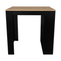 Tanna Kitchen Counter Dining Table ,Two Legs, Three Side Shelves Black Pine Multicolor Particle Board Particle Board