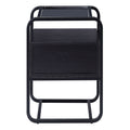 Black Accent Table With Glass Top Black Primary Living Space Drawers Rectangular Wood Sled