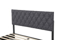 Queen Size Upholstered Platform Bed Frame With 4 Storage Drawers, Adjustable Linen Headboard, Wooden Slats Support, No Box Spring Needed, Easy Assembly,Grey Box Spring Not Required Queen Grey Wood Bedroom American Design Bed Frame Linen Linen