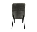 Upholstery Boucle Fabric Dining Side Chair Set Of 2, Grey Solid Dining Room Wing Back Set Of 2 Metal Dark Gray Powder Coated Foam Spot Clean Square Mid Century Modern,Minimalist,Modern Dining Chairs Foam Boucle