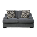 Modern Traditional Luxury Living Room Loveseat 1Pc Dark Gray Plush Microfiber Upholstery 2 Pillows Cushion Seat Solid Wood Furniture Dark Gray Microfiber Wood Primary Living Space Luxury,Modern,Traditional Solid Wood