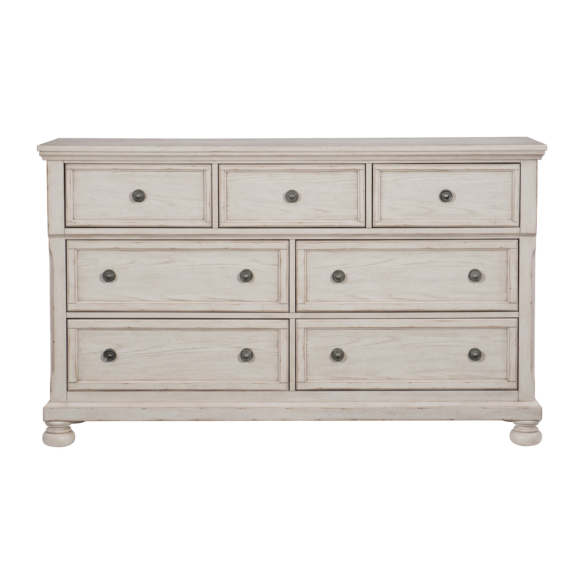 Antique White Finish1Pc Dresser Of 7 Drawers Traditional Design Hidden Drawer Classic Bedroom Furniture White Bedroom Classic,Traditional,Transitional Wood