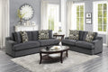 Modern Traditional Luxury Living Room Loveseat 1Pc Dark Gray Plush Microfiber Upholstery 2 Pillows Cushion Seat Solid Wood Furniture Dark Gray Microfiber Wood Primary Living Space Luxury,Modern,Traditional Solid Wood