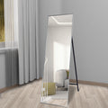 Silver 65 X 22 In Metal Stand Full Length Mirror Silver Classic Mdf Glass Aluminium Alloy