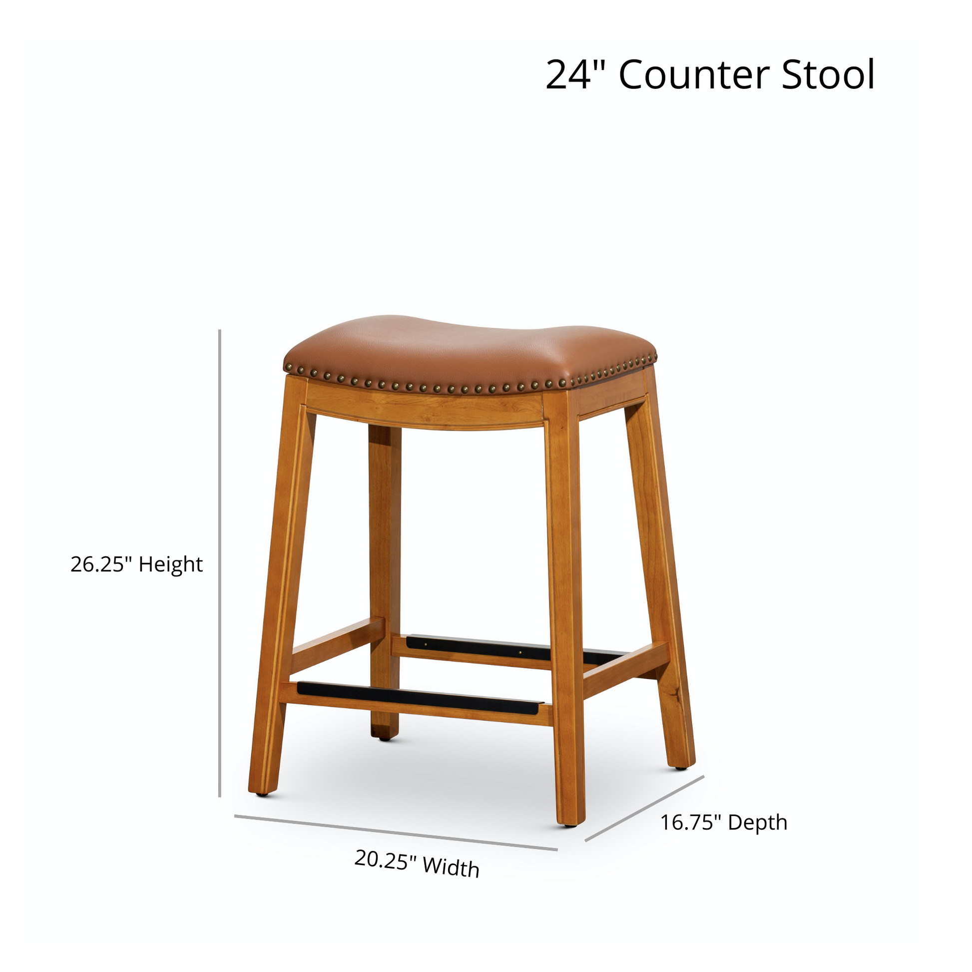 30" Bar Stool, White Finish, Black Leather Seat White Bonded Leather