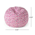 Soft Beautiful Me Hearts Cuddle 3 Ft Bean Bag Pink Polyester