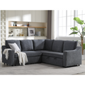 Arrived L Shaped Sofa With Pull Out Sofa Bed, Corner Sofa,Comfortable Living Room Furniture Set, Sleeper Sofa Bed,Corner Seat For Two With Broaching Sofa,Rivet Dechenille,Gray Gray Polyester Wood Primary Living Space Modern Polyester 5 Seat