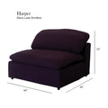 Harper Luxe Navy Sectional 7 Seat Configuration Navy Wood Linen 7 Seat