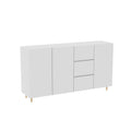 2402Rich Level Of Storage Space, Divided Display Storage One Of The Diversified Side Cabinets, Suitable For Dining Room, Living Room White White Mdf