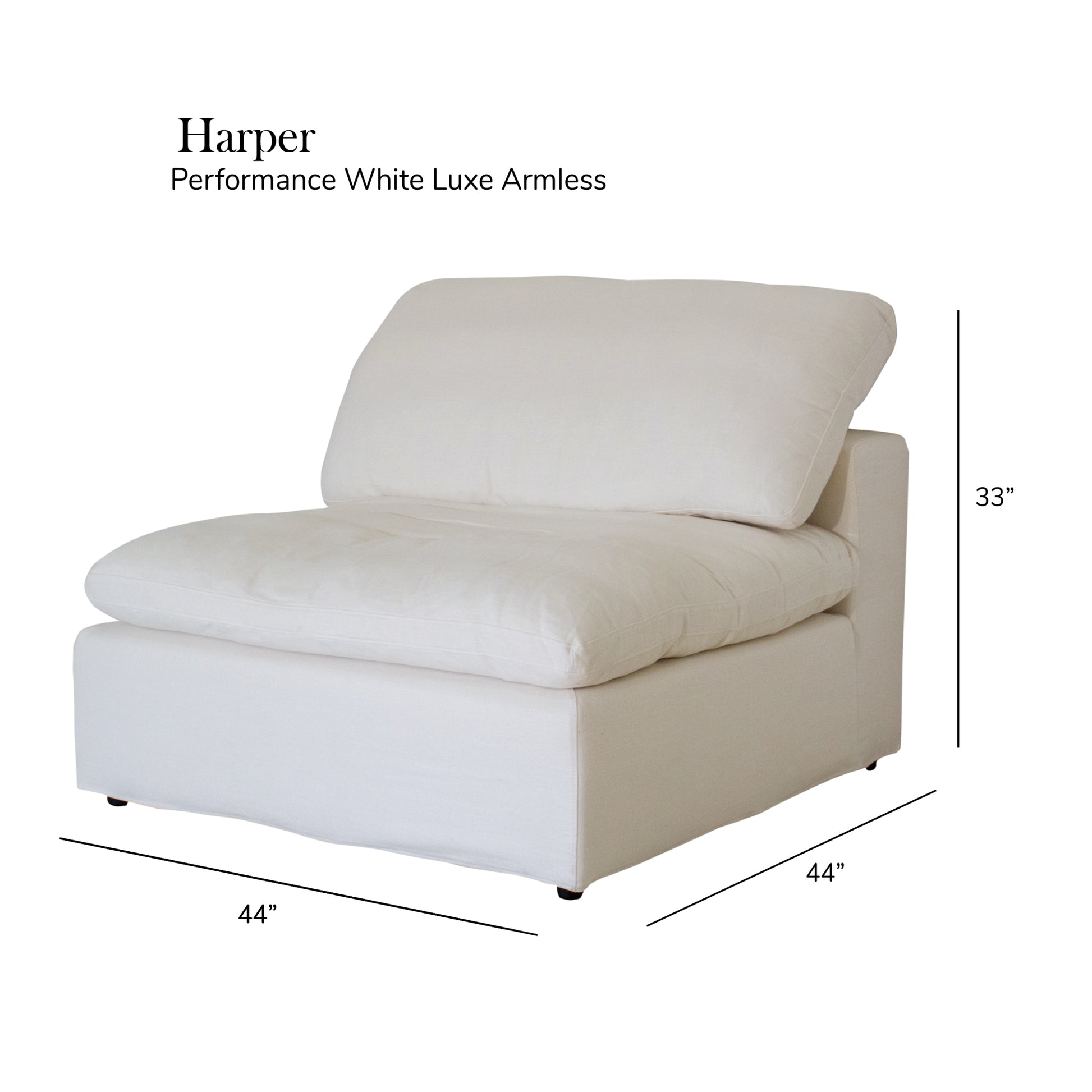 Harper Luxe White Sectional 6 Seat Configuration White Wood Linen 6 Seat