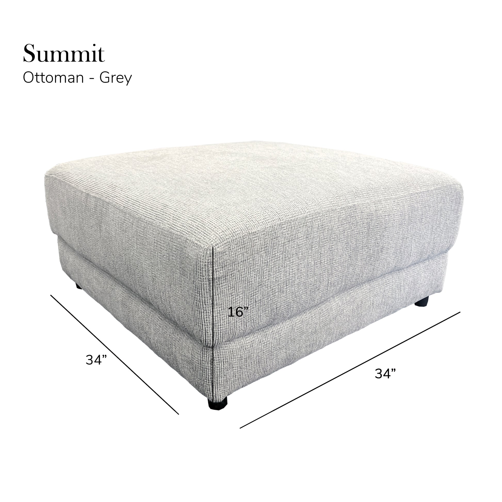 Summit Grey Modular Sectional 6 Seat Configuration Grey Wood Polyester 6 Seat