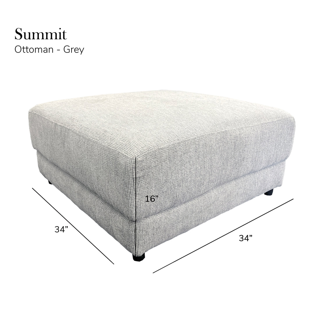 Summit Grey Modular Sectional 3 Seat Configuration Grey Wood Polyester 3 Seat